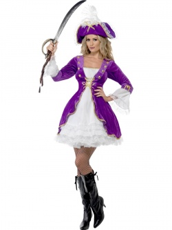 Kostým - Sexy fialová pirátka