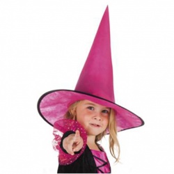 Čarodějnický klobouk pro děti - růžový