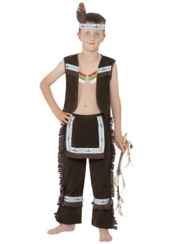 dětský kostým - hnědý indián