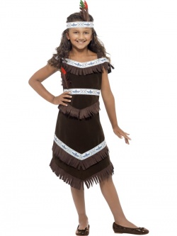 Dětský kostým - Hnědá Indiánka