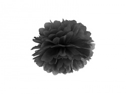 Dekorativní koule pom pom - černá