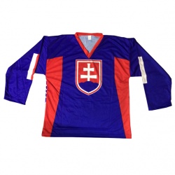 Hokejový dres se znaky Slovenska - modrý