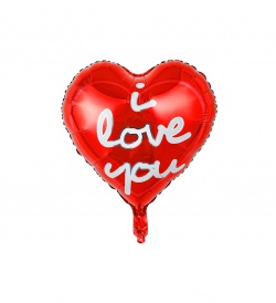 Fóliový balónek - I love you, červený