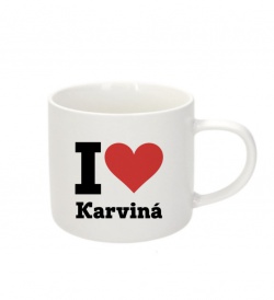 Espresso hrnek - I love Karviná