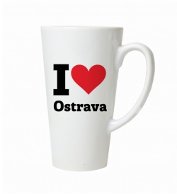 Latte hrnek - I love Ostrava