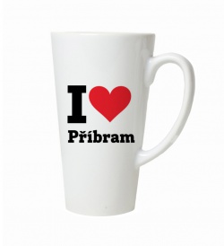 Latte hrnek - I love Příbram