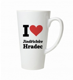 Latte hrnek - I love Jindřichův Hradec
