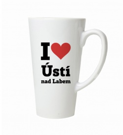 Latte hrnek - I love Ústí nad Labem