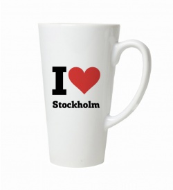 Latte hrnek - I love Stockholm