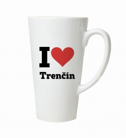 Latte hrnek - I love Trenčín