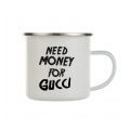 Plecháček bílý - Need money for Gucci