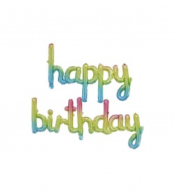 Happy birthday - barevná girlanda