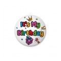 Placka s nápisem - It's my birthday