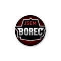 Placka s nápisem - Jsem borec