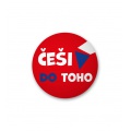 Placka s nápisem Češi do toho - červená