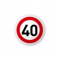 Placka s nápisem - 40