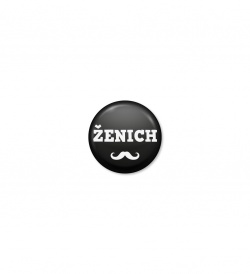 Placka Ženich černá, knír