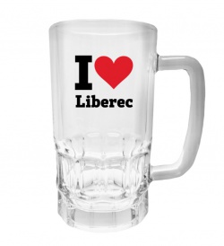 Půllitr s potiskem - I love Liberec