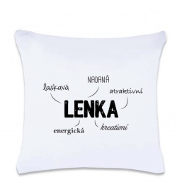 Polštář s potiskem - Lenka