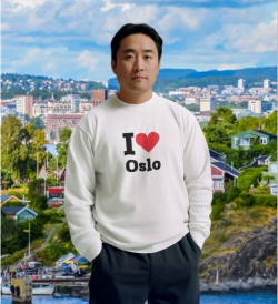 Nažehlovací nápis - I love Oslo