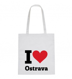 Plátěná taška - I love Ostrava
