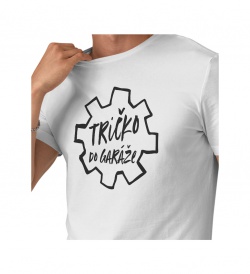 Pánské triko bílé - Tričko do garáže