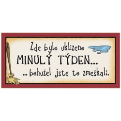  cedule s nápisem