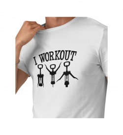 Pánské triko bílé - I workout