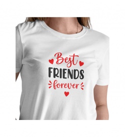 Dámské triko bílé - Best friends forever XS