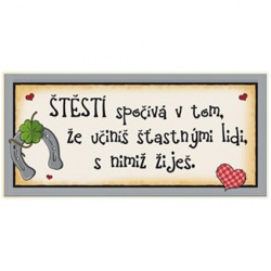  cedule s nápisem