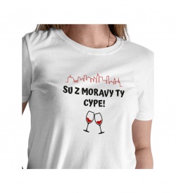 Dámské triko bílé - Su z moravy ty cype