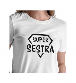 Dámské tričko bílé - Super sestra