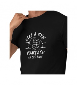 Pánské tričko černé -Otec a syn parťáci na celý život
