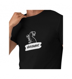 Pánské tričko černé - Vínosaurus