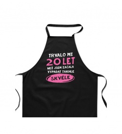 Zástěra černá - Trvalo mi 20 let než jsem začala vypadat takhle skvěle