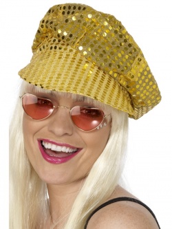 Disco čepice - zlatá