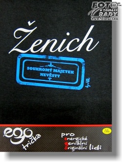 Tričko s potiskem "Ženich"
