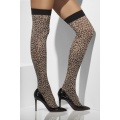 Samodržící punčochy s leopardím potiskem
