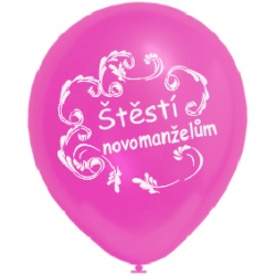 Nafukovací balonek růžový: Štěstí novomanželům