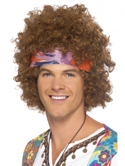Paruka - Hippie afro se šátkem