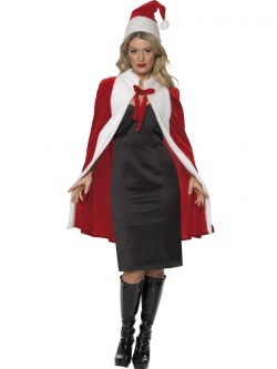 Plášť a čepička - Miss Santa deluxe