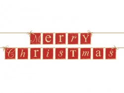 Interiérová dekorace - banner Merry Christmas