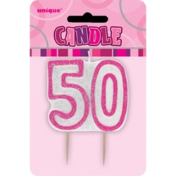 Svíčka s číslicí 50