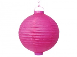 Zahradní lampion v růžové barvě