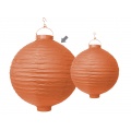Zahradní lampion v oranžové barvě