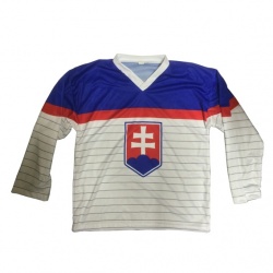 Hokejový dres se znaky Slovenska - bílý