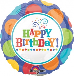 Fóliový balonek Happy Birthday I