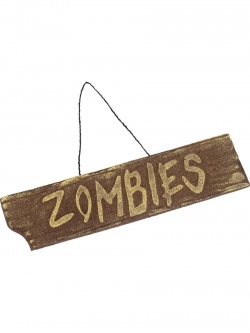 Dekorace "zombie varování"